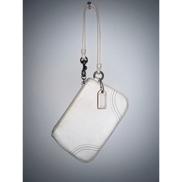 Coach Peyton F48166 Navy Tote & Ivory Leather Wristlet Bundle Excellent Sale!!!! - Picture 9 of 12